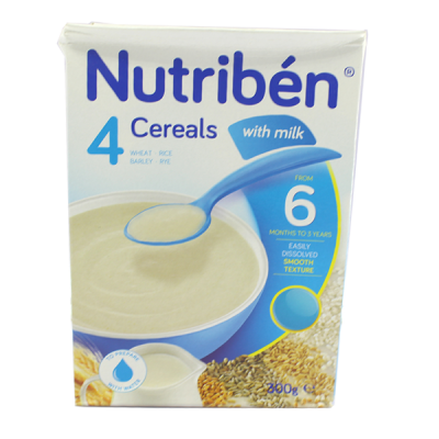 Nutriben 4 Cereals with Milk – 300g