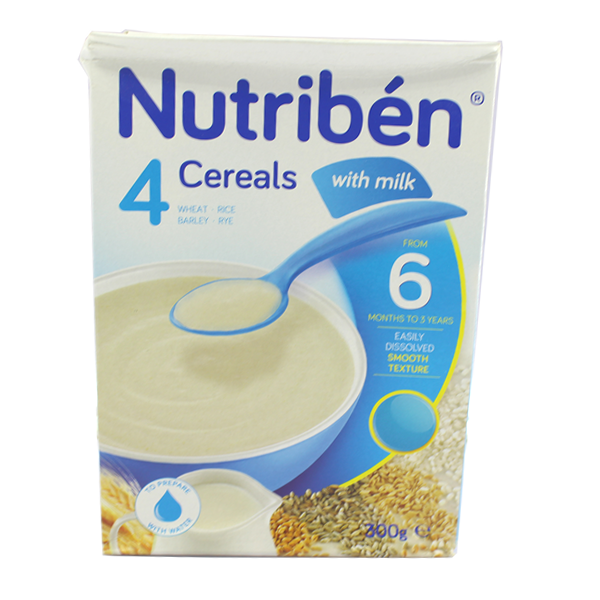 Nutriben 4 Cereals with Milk – 300g