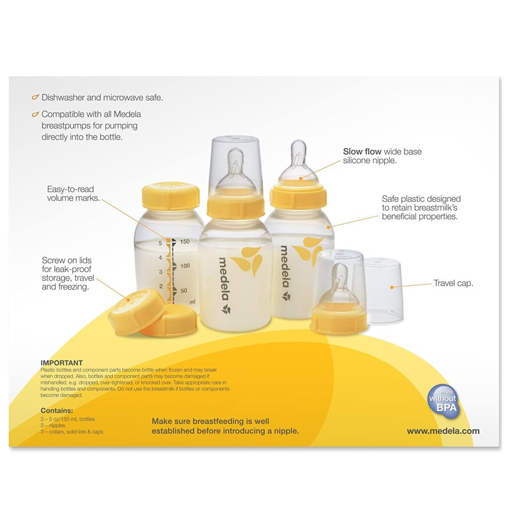 Medela Breast Milk Storage Bottles, 3 Pack of 5 Ounce - Earlyyears ...