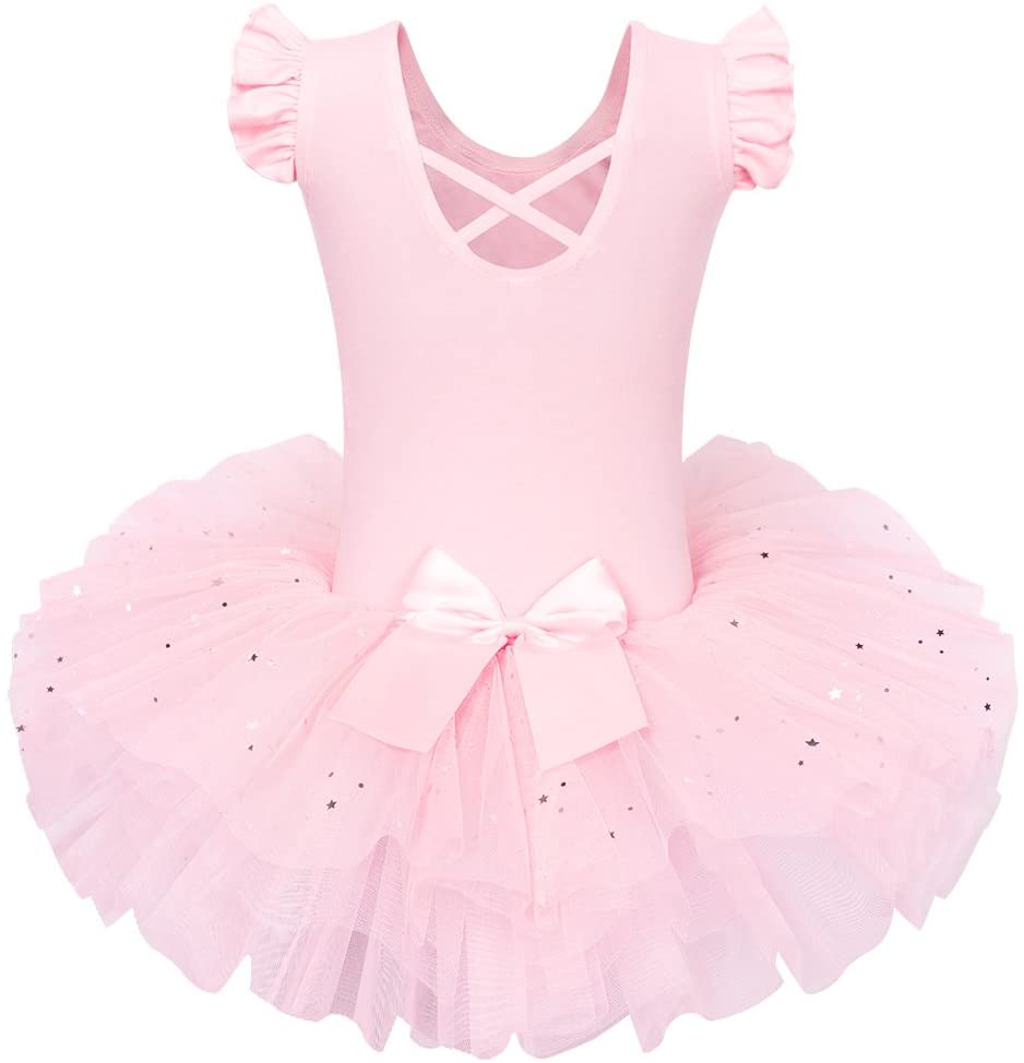 ZNYUNE Girls Kids Ballet Dress (Peach) - Earlyyears ecommerce website