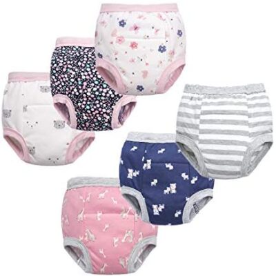  Babyfriend Baby Potty Trainig Pants 5-Pack Toddler Baby Girls  Boys Pure Cotton Pee Training Underwear Size L 3T Blue