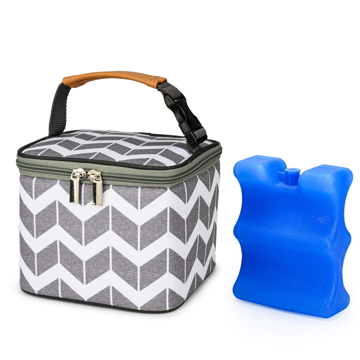 thumbnail image 2 of PIIOSER Breastmilk Cooler Bag With Ice Pack, Compatible With Wearable Breast Pumps & Accessories - Portable Pumps Carrying Case For Nursing & Working Moms, Cream 2 of 13